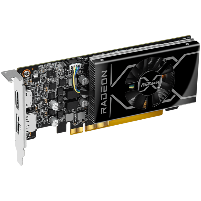 Видео карта ASROCK AMD Radeon RX 6400 Low Profile 4GB GDDR6, 64-bit, HDMI, DP