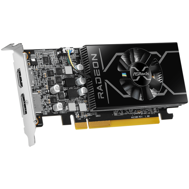 Видео карта ASROCK AMD Radeon RX 6400 Low Profile 4GB GDDR6, 64-bit, HDMI, DP