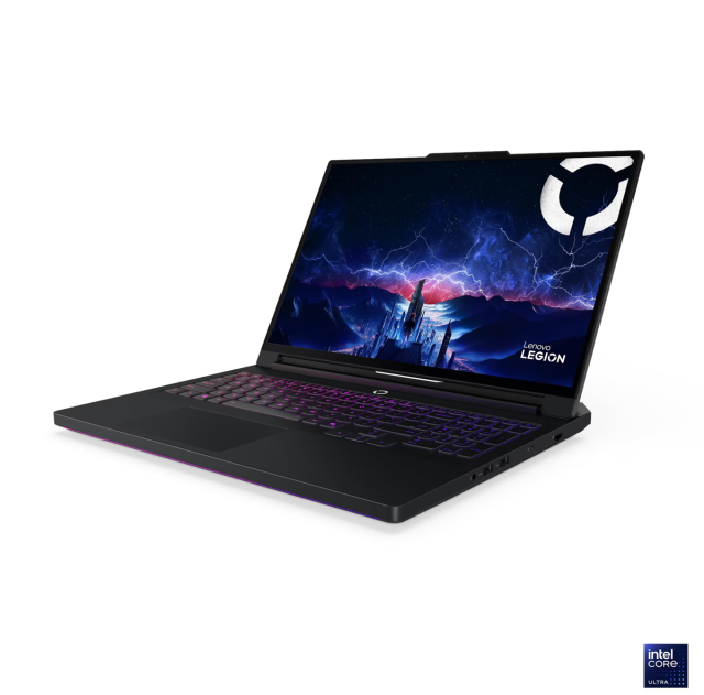 Лаптоп Lenovo Legion Pro 7 16IAX10H, Intel Core Ultra 9 275HX 24C (2.70 / 5.40 GHz, 36MB Cache), 16.0" (40.64 cm) WQXGA OLED, NVIDIA GF RTX 5080 16GB GDDR7 DLSS 4, 64GB DDR5, 1TB M.2 NVMe SSD, Free DOS