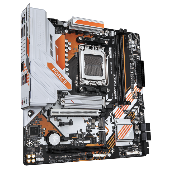 Дънна платка Gigabyte GIGABYTE B850M FORCE, AM5, 2x DDR5, 3x M.2 NVMe, 4x SATA 6Gb/s, HDMI, DP, mATX 