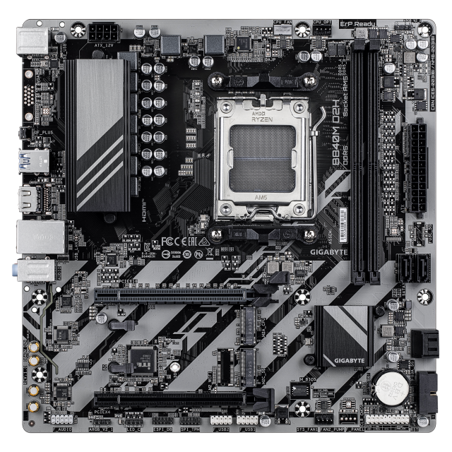 Дънна платка GIGABYTE B840M D2H, AM5, 2x DDR5, 2x M.2, 4x SATA 6Gb/s, HDMI, Micro ATX