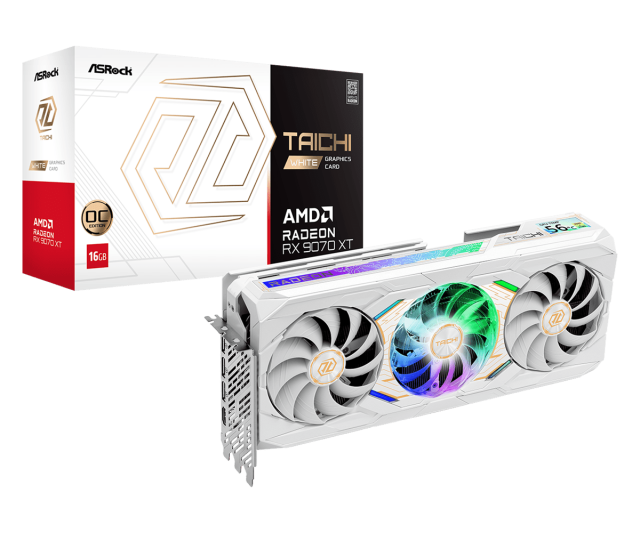 Видео карта ASRock RADEON RX 9070 XT TAICHI OC 16GB GDDR6, 256-bit, HDMI, 3x DP