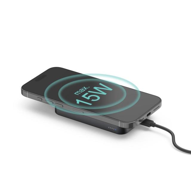 Външна батерия HAMA Qi2, 10 000mAh, Безжично зареждане/USB Type-C
