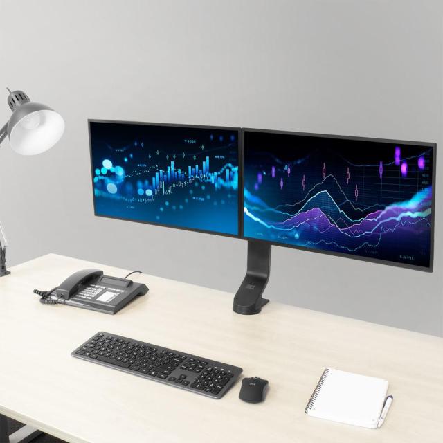 Стойка за 2 бр мониторa EWENT ACT AC8322 27" (68.6 cm) с регулиране на височината
