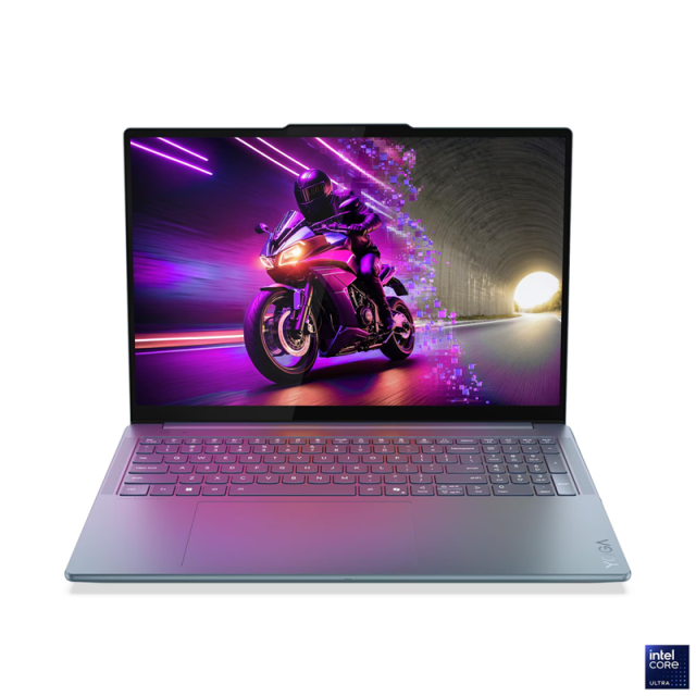 Лаптоп Lenovo Yoga Pro 9 16IAH10, Intel Core Ultra 7 255H 16C (1.5 / 5.1 GHz, 24 MB cache), 16.0" (40.64 cm) 2.8K WQXGA+ OLED Glossy, NVIDIA GF RTX 5050 8GB GDDR7 DLSS 4, 32GB LPDDR5X, 1 TB M.2 NVMe SSD, Windows 11 Home