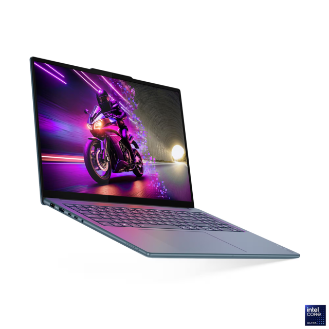 Лаптоп Lenovo Yoga Pro 9 16IAH10, Intel Core Ultra 7 255H 16C (1.5 / 5.1 GHz, 24 MB cache), 16.0" (40.64 cm) 2.8K WQXGA+ OLED Glossy, NVIDIA GF RTX 5050 8GB GDDR7 DLSS 4, 32GB LPDDR5X, 1 TB M.2 NVMe SSD, Windows 11 Home