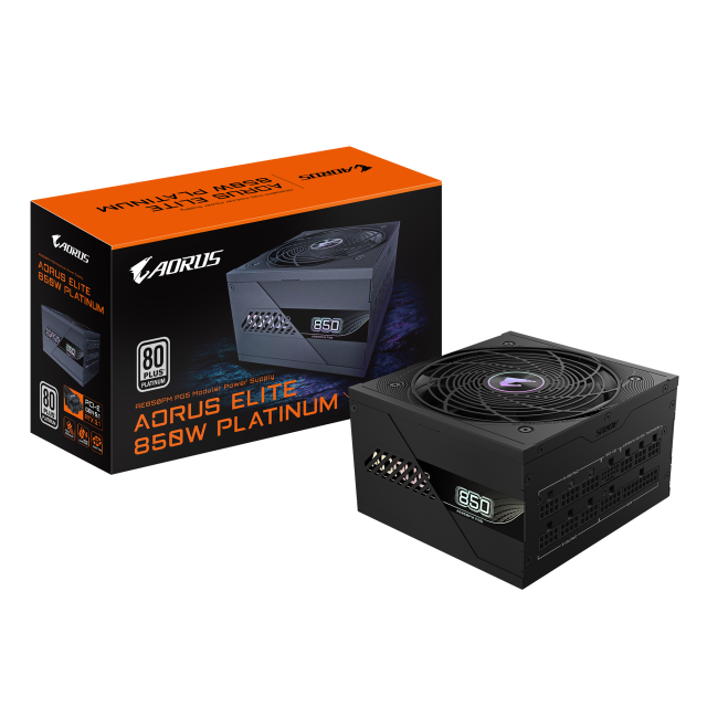 Захранване Gigabyte AORUS ELITE P850W, Active PFC, ATX 3.1/PCIe 5.1, 80 PLUS Platinum, Full  Modular
