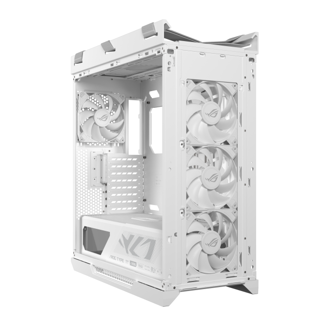 Кутия ASUS ROG Strix Helios II White Edition, Middle Tower, 4 x USB 3.2, 2 x USB 3.2 Type-C, 1 x headphone / Microphone, EATX / ATX / Micro ATX / Mini-ITX, Бяла