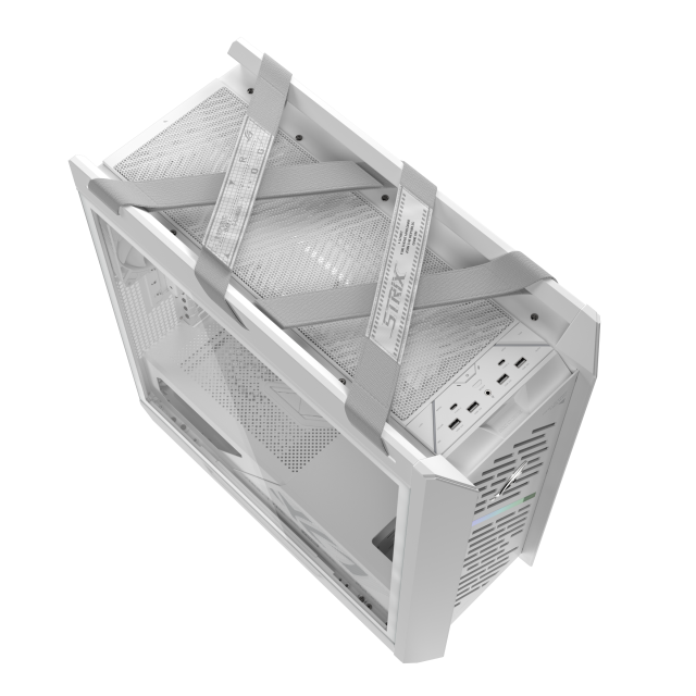 Кутия ASUS ROG Strix Helios II White Edition, Middle Tower, 4 x USB 3.2, 2 x USB 3.2 Type-C, 1 x headphone / Microphone, EATX / ATX / Micro ATX / Mini-ITX, Бяла