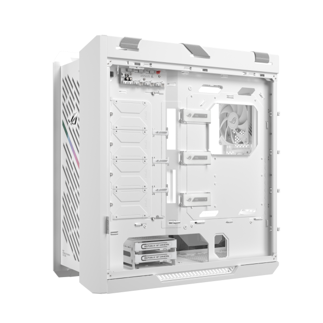 Кутия ASUS ROG Strix Helios II White Edition, Middle Tower, 4 x USB 3.2, 2 x USB 3.2 Type-C, 1 x headphone / Microphone, EATX / ATX / Micro ATX / Mini-ITX, Бяла