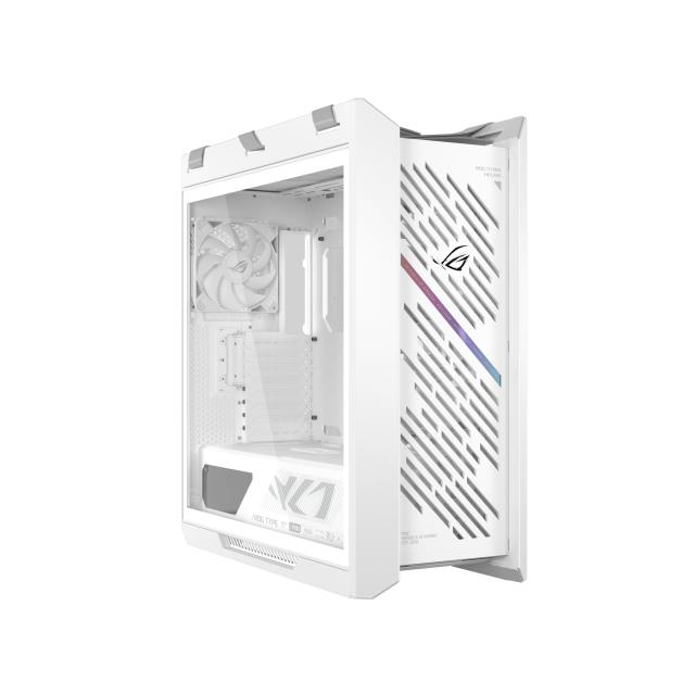 Кутия ASUS ROG Strix Helios II White Edition, Middle Tower, 4 x USB 3.2, 2 x USB 3.2 Type-C, 1 x headphone / Microphone, EATX / ATX / Micro ATX / Mini-ITX, Бяла
