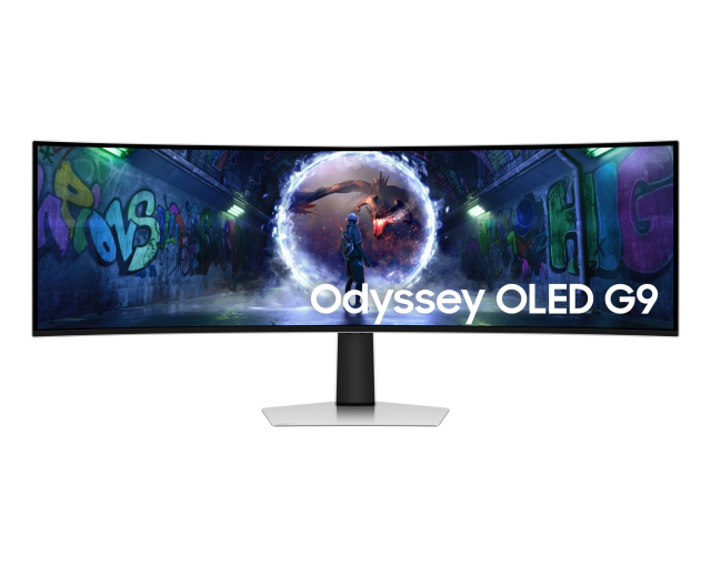Монитор Samsung Odyssey G9 G93SD, 49" (124.46 cm) DQHD CURVED 1800R OLED Panel, 240Hz, 0.03ms (GtG), 1 000 000:1, HDR10+, 250cd/m2, HDMI, DisplayPort, Micro HDMI, USB 3.2 Gen 1 Type-C, USB Type-C Hub