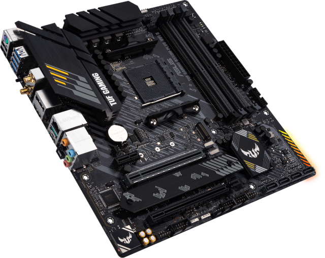 Дънна платка ASUS TUF GAMING B550M-PLUS WIFI II, AMD AM4, 4x DDR4, PCIe 4.0, 2x M.2 slots, 4x SATA 6Gb/s, Wi-Fi6+BTv5.2, HDMI, DP, micro ATX