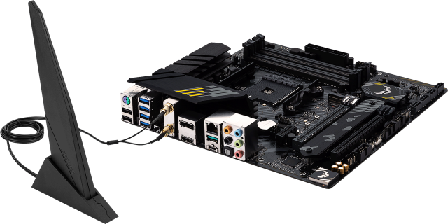 Дънна платка ASUS TUF GAMING B550M-PLUS WIFI II, AMD AM4, 4x DDR4, PCIe 4.0, 2x M.2 slots, 4x SATA 6Gb/s, Wi-Fi6+BTv5.2, HDMI, DP, micro ATX