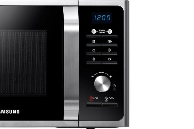 Микровълнова печка Samsung MS23F301TAS, Microwave, 23l, 800W, LED Display, Black/Silver