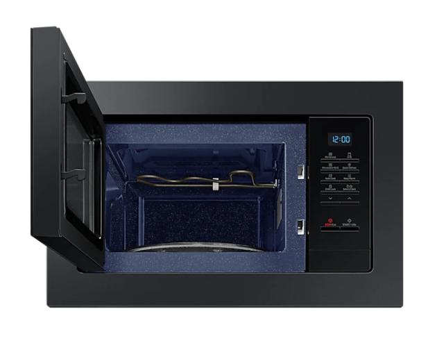 Микровълнова печка Samsung MG23A7013CA/OL, Built-in microwave grill, Ceramic Inside, 23l, 800 W, Blue LED Display, Black door, Black stainless steel frame