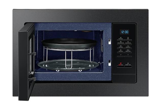 Микровълнова печка Samsung MG23A7013CB/OL, Built-in microwave grill, Ceramic Inside, 23l, 800 W, Blue LED Display, Black door, Black frame