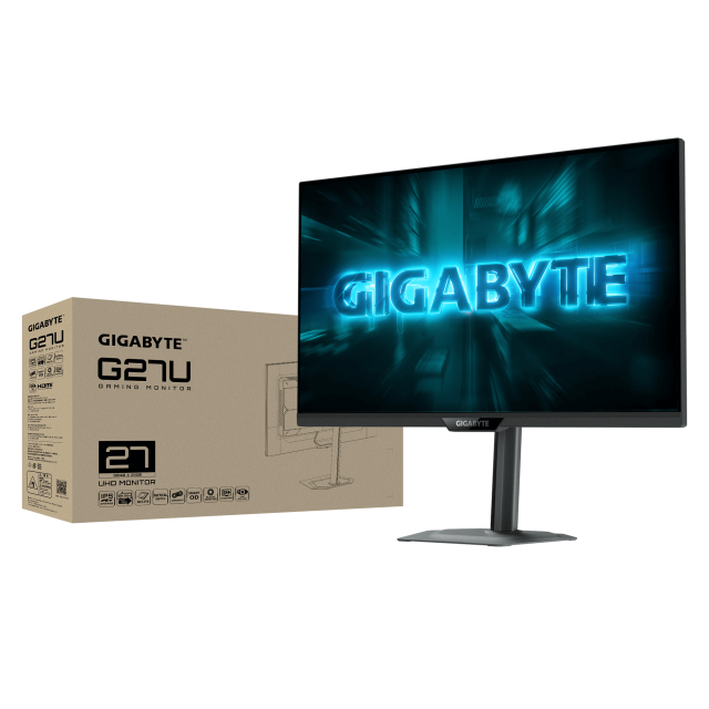Монитор GIGABYTE G27U, 27.0" (68.58 cm) UHD 4K IPS, 320Hz, 1ms, 350 cd/m2, HDMI, Displayport, USB