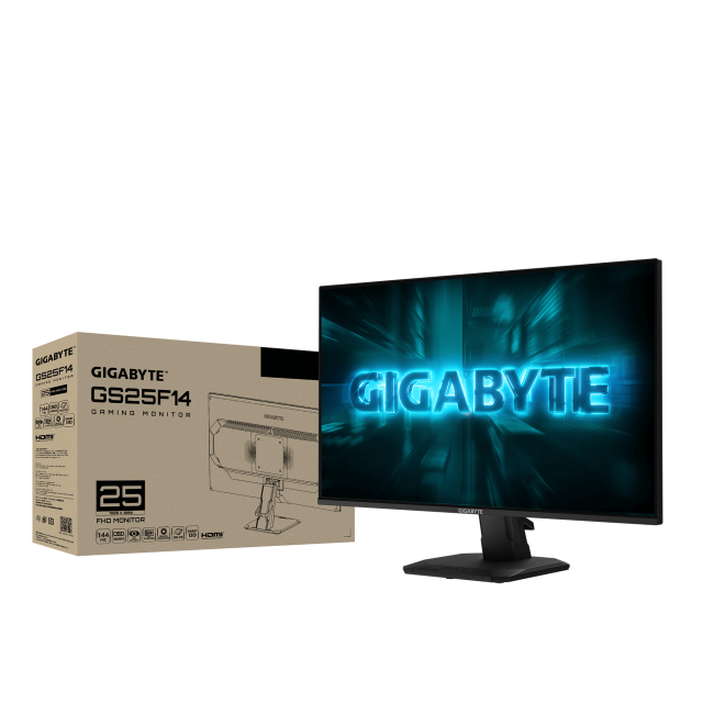 Монитор GIGABYTE GS25F14, 24.5" (62.23 cm) FHD IPS, 144Hz, 1ms, 300 cd/m2, HDMI, Displayport