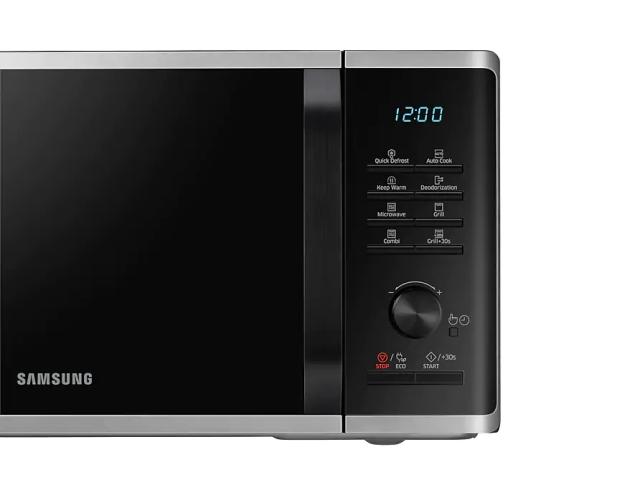 Микровълнова печка Samsung MG23K3515AS/OL, Microwave, 23l, Grill, 800W, LED Display, Silver