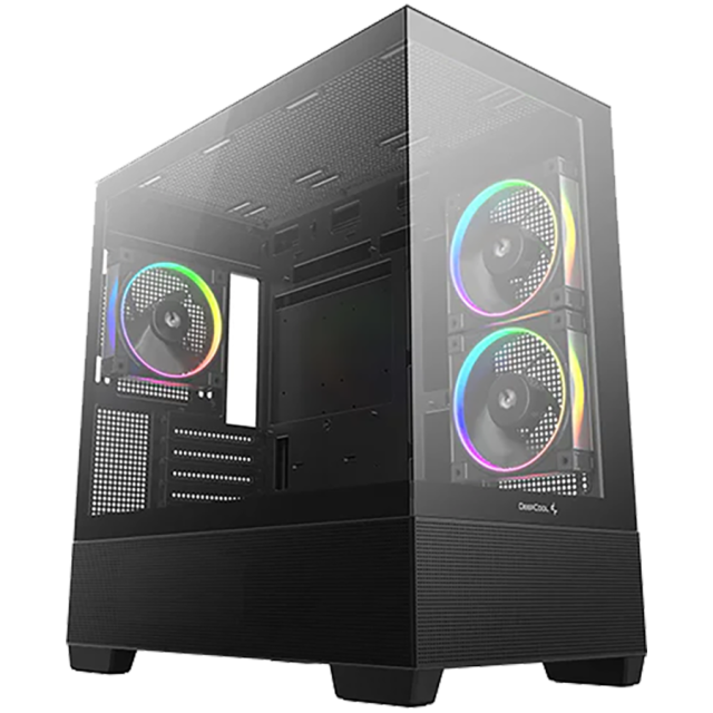 Кутия DeepCool CG380-3F, Mid Tower, 2x USB 3.0, 1x USB Type-C, 1x Audio, Mini-ITX / Micro-ATX