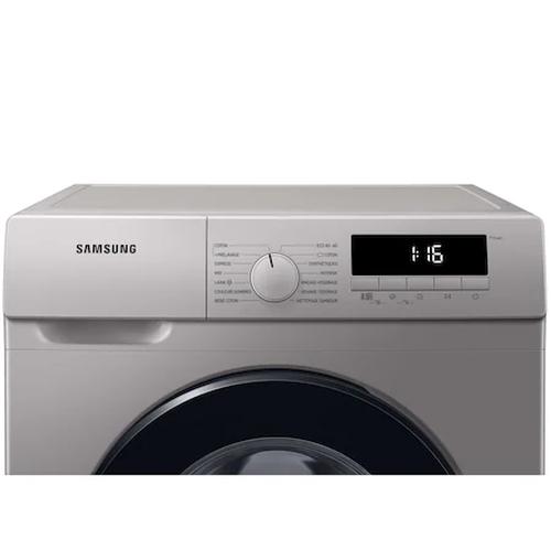 Пералня Samsung WW80T304MBS/LE, Washing machine 8 kg, 1400 rpm, Slim, Energy Efficiency D, Spin Efficiency B, Digital Inverter Technology, Quick Wash, Drum Clean, silver, black door