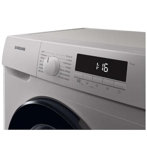 Пералня Samsung WW80T304MBS/LE, Washing machine 8 kg, 1400 rpm, Slim, Energy Efficiency D, Spin Efficiency B, Digital Inverter Technology, Quick Wash, Drum Clean, silver, black door