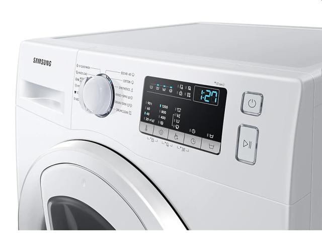 Пералня Samsung WW80T4520TE/LE,  Washing Machine, 8kg, 1200 rpm,  Energy Efficiency D, Add Wash, Steam Hygiene, Drum Clean, Spin Efficiency B, White