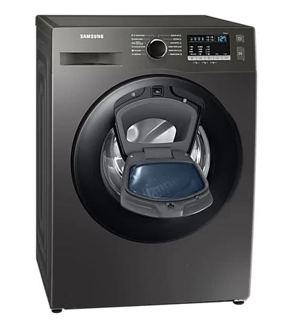 Пералня Samsung WW80T4540AX/LE, Washing Machine, 8 kg, 1400 rpm,  Energy Efficiency D, Add Wash,  Hygiene Steam, Spin Efficiency A, WiFi, Stainless steel, Black door
