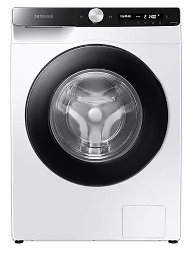 Пералня Samsung WW80T504DAE/S7, Washing Machine,  8 kg, 1400 rpm,  Energy Efficiency B, Eco Bubble, Hygiene Steam, Spin Efficiency B,  White, Black door