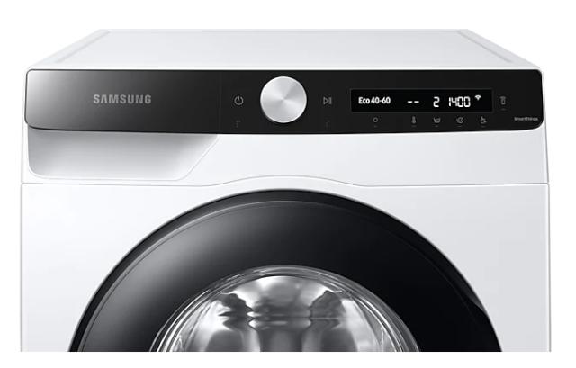 Пералня Samsung WW80T504DAE/S7, Washing Machine,  8 kg, 1400 rpm,  Energy Efficiency B, Eco Bubble, Hygiene Steam, Spin Efficiency B,  White, Black door