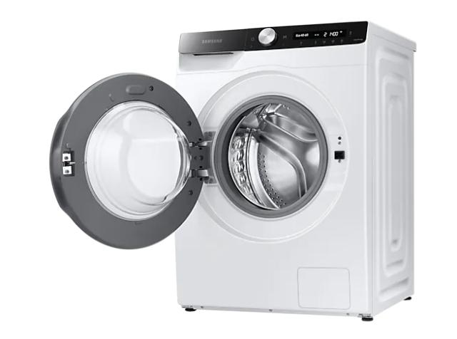Пералня Samsung WW80T504DAE/S7, Washing Machine,  8 kg, 1400 rpm,  Energy Efficiency B, Eco Bubble, Hygiene Steam, Spin Efficiency B,  White, Black door