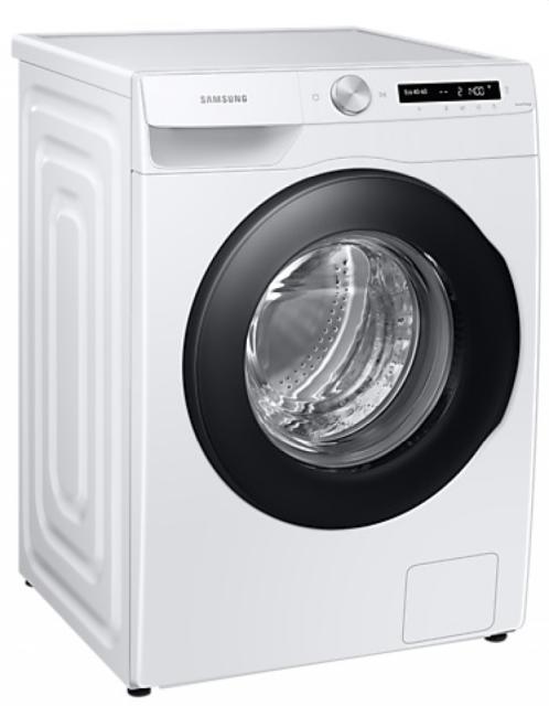 Пералня Samsung WW80T534DAW/S7, Washing Machine, 8 kg, 1400 rpm,  Energy Efficiency B, AI Control, Eco Bubble, Bubble Soak, Hygiene Steam, Spin Efficiency B, WiFi , Smart Things, White, Black door