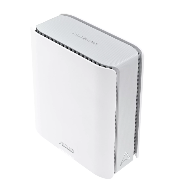 Мрежови комплект ASUS ZenWiFi BT8 (W-1-PK) WHITE, WiFi7 (802.11be) Smart AiMesh Extendable Router, 6 GHz WiFi, 2.4 / 5 / 6 GHz, 688+4323+8643 Mbps, 1x WAN, 3x LAN, 1x USB