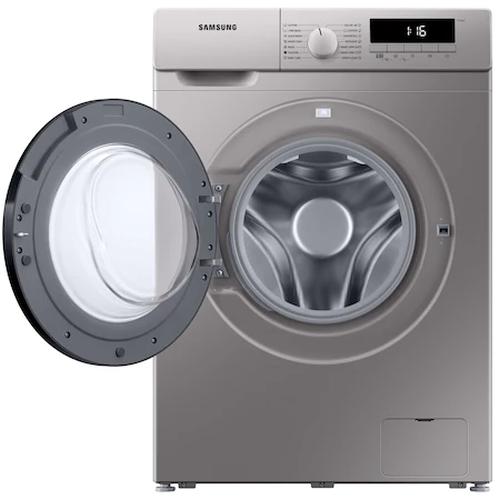 Пералня Samsung WW70T302MBS/LE, Washing machine 7 kg, 1200 rpm, Slim, Energy Efficiency D, Spin Efficiency B, Digital Inverter Technology, Quick Wash, Drum Clean, silver, black door