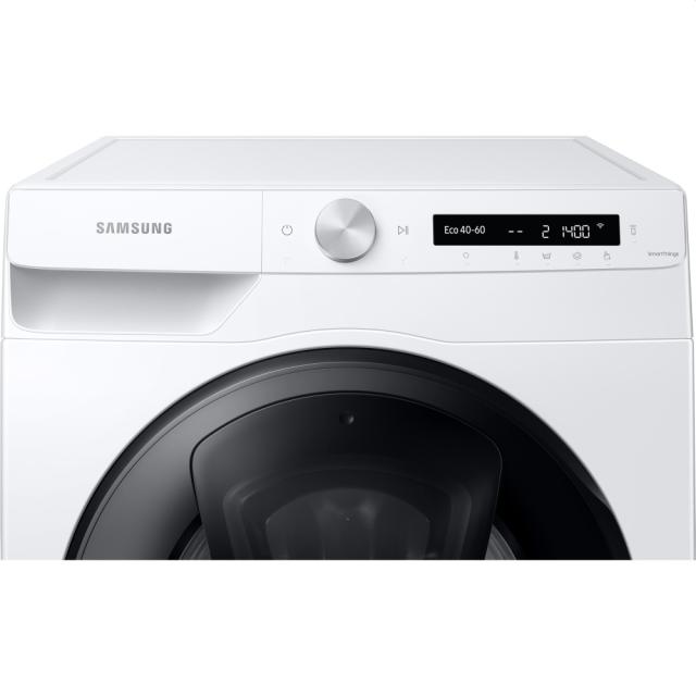 Пералня Samsung WW70T552DAW/S7, Washing Machine, 7kg, 1200 rpm,  Energy Efficiency B, Add Wash,  AI Control, Eco Bubble, Hygiene Steam, Spin Efficiency B, WiFi, White, Black door