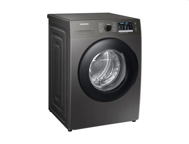 Пералня Samsung WW70TA046AX/LE, Washing Machine, 7 kg, 1400 rpm, Energy Efficiency B, Spin Efficiency B, ecobubble, Hygiene Steam, Stainless steel, Black door