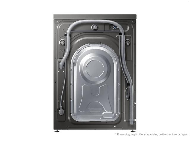 Пералня Samsung WW70TA046AX/LE, Washing Machine, 7 kg, 1400 rpm, Energy Efficiency B, Spin Efficiency B, ecobubble, Hygiene Steam, Stainless steel, Black door