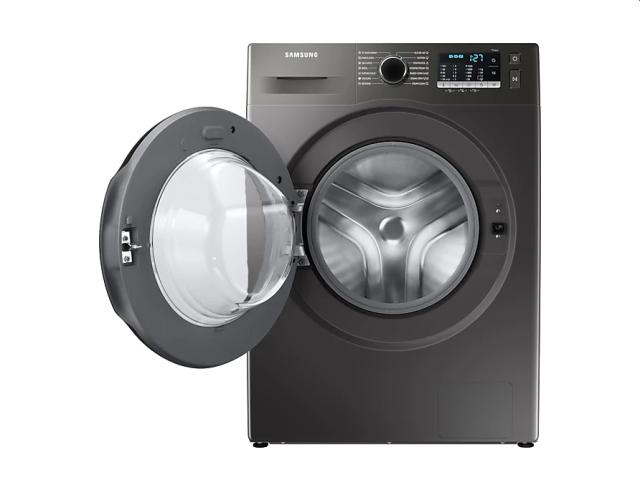 Пералня Samsung WW70TA046AX/LE, Washing Machine, 7 kg, 1400 rpm, Energy Efficiency B, Spin Efficiency B, ecobubble, Hygiene Steam, Stainless steel, Black door