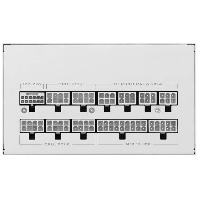 Захранване Lian Li SX1200P White, 1200W, Active PFC, PCIe 5.1/ATX 3.1, 80 PLUS Platinum, Fully Modular
