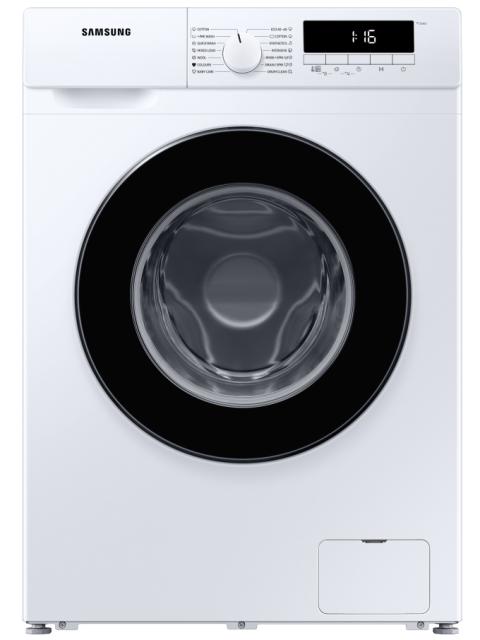 Пералня Samsung WW90T304MBW/LE, Washing machine 9 kg, 1400 rpm, Energy Efficiency D, Spin Efficiency B, Digital Inverter Technology, Quick Wash, Drum Clean, white, black door