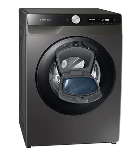 Пералня Samsung WW90T554DAX/S7,  Washing Machine, 9kg, 1400 rpm,  Energy Efficiency A, Add Wash, Eco Bubble, Steam Hygiene, Drum Clean, AI Control, Spin Efficiency B, Stainless steel, Black door