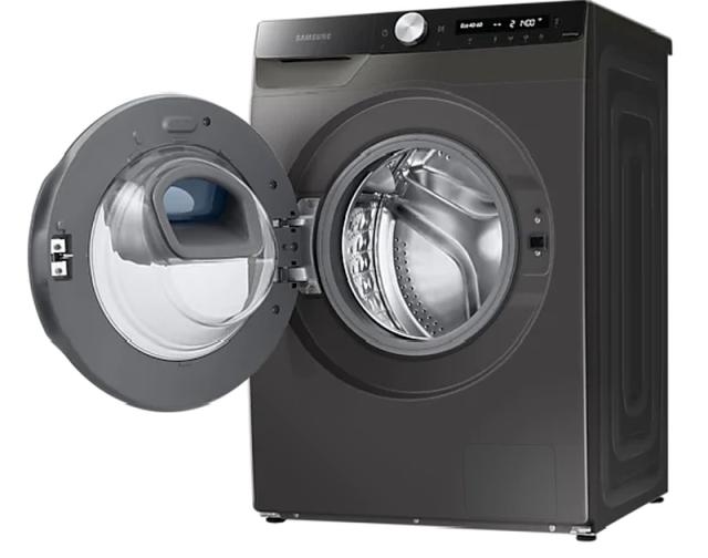 Пералня Samsung WW90T554DAX/S7,  Washing Machine, 9kg, 1400 rpm,  Energy Efficiency A, Add Wash, Eco Bubble, Steam Hygiene, Drum Clean, AI Control, Spin Efficiency B, Stainless steel, Black door