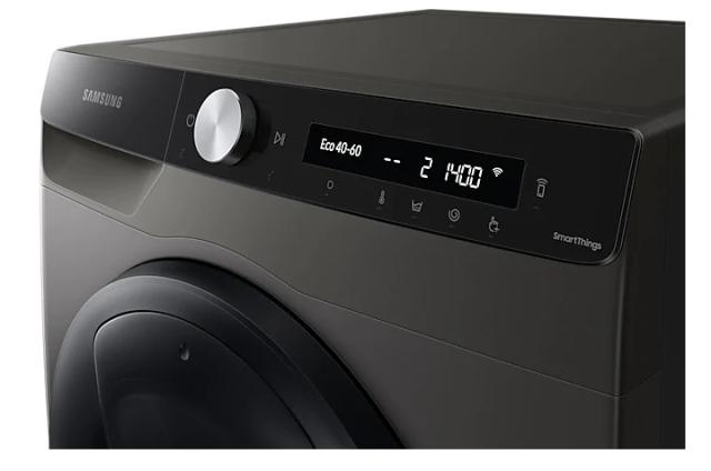 Пералня Samsung WW90T554DAX/S7,  Washing Machine, 9kg, 1400 rpm,  Energy Efficiency A, Add Wash, Eco Bubble, Steam Hygiene, Drum Clean, AI Control, Spin Efficiency B, Stainless steel, Black door