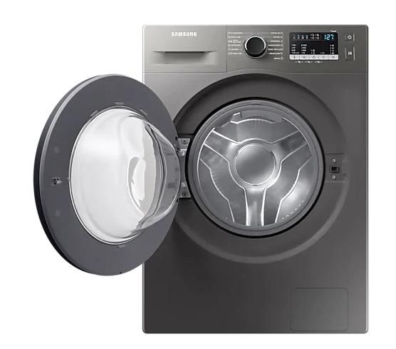 Пералня със сушилня Samsung WD80T4046CX/LE, Washing Machine/Dryer, 8/5kg, 1400rpm, Energy Efficiency C/E, Spin Efficiency B, LED Display, Eco Bubble, Bubble Soak, Air Wash, Hygiene Steam, Stainless steel, Black door