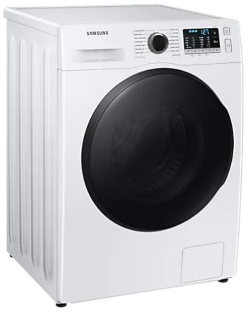 Пералня със сушилня Samsung WD90TA046BE/LE, Washing Machine/Dryer, 9/6 kg, 1400rpm, Energy Efficiency B/E, Spin Efficiency B, LED Display, Eco Bubble, Bubble Soak, Air Wash, Hygiene Steam, White, Black door