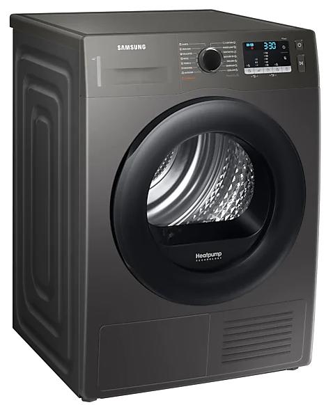 Сушилня Samsung DV90TA040AX/LE, Tumble Dryer with Heat Pump technology, 9kg, A++, Wrinkle prevention, Quick Dry 35 ', Stainless steel, Black door
