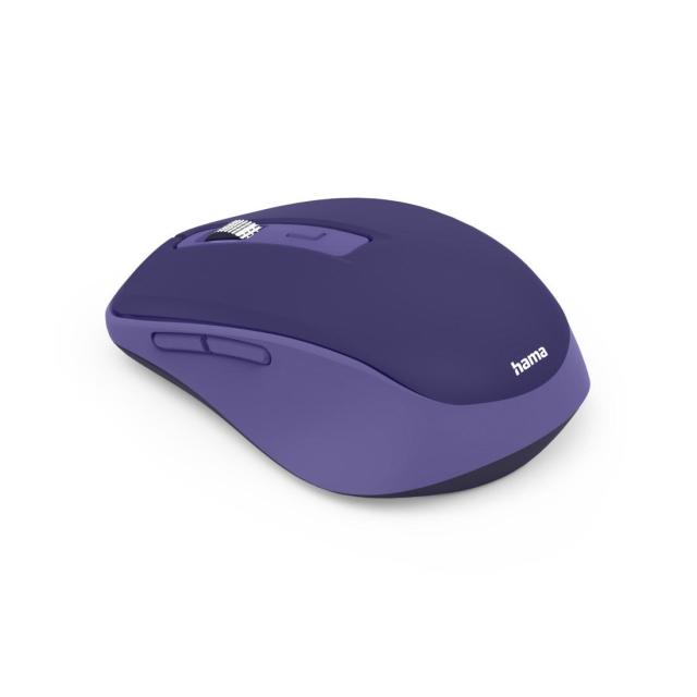 Мишка HAMA WM-450, Bluetooth/Wireless, оптична (800-1600dpi), 7 бутонна, лилава
