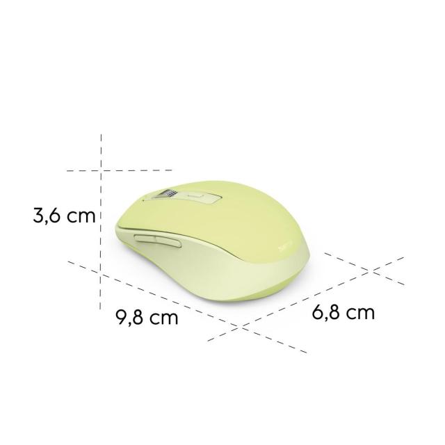 Мишка HAMA WM-450, Bluetooth/Wireless, оптична (800-1600dpi), 7 бутонна, Зелен 