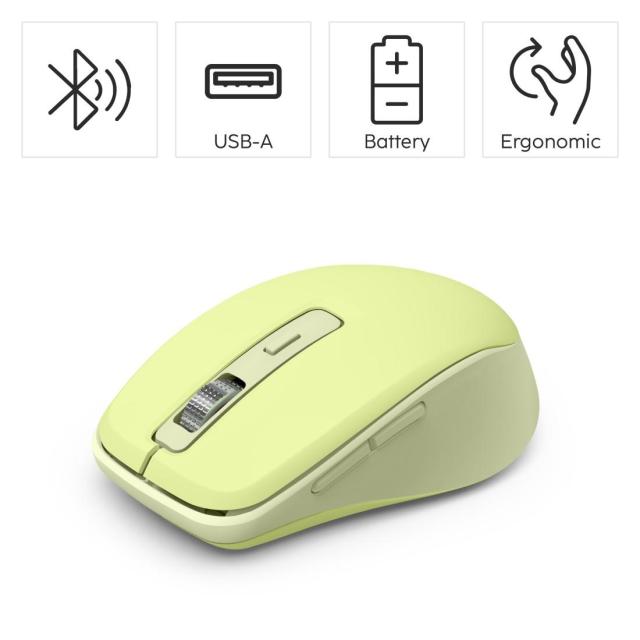 Мишка HAMA WM-450, Bluetooth/Wireless, оптична (800-1600dpi), 7 бутонна, Зелен 